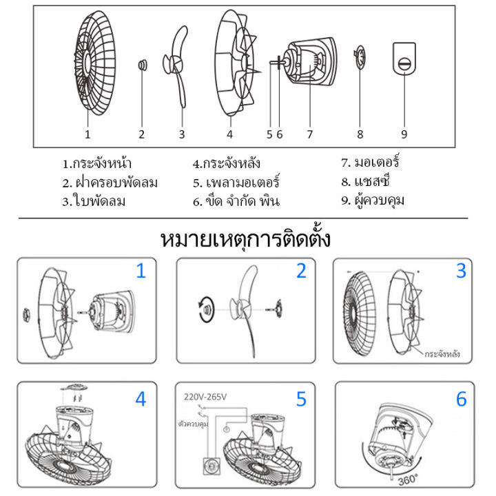 bsboss-พัดลมเพดาน-16-นิ้ว-พัดลมโคจร-พัดลมเพดาน-หัวสั่น-พัดลมเพดาน-พัดลม