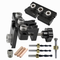 Universal Jig Dowel Cam Jig 3 In 1 Dowelling Jig Master Kit คู่มือเจาะรูไม้ตำแหน่งงานไม้สำหรับ DIY งานไม้