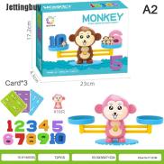 Jettingbuy Đồ Chơi Toán Học Montessori Trò Chơi Bảng Số Cân Bằng Hình Khỉ