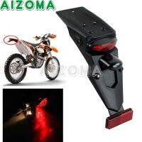 Universal Motorcycle Rear Fender With Brake Light Mudgurad Running Tail Light For Kawasaki Honda Motocross License Plate