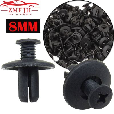 ✆☼✈ 10/20/30/40/50PCS Universal Car Bumper Fender 8mm Hole Plastic Rivets Fasteners Screw Car Fastener Clips for Nissan For Toyota