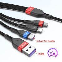 PZOZ USB 3 IN 1 USB เคเบิลไมโคร USB ชนิด C อะแดปเตอร์เครื่องชาร์จไมโคร USB Type-C ประเภท C สายสำหรับ iPhone 7 11 Samsung สาย Xiaomi