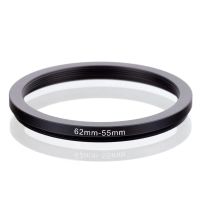 ปรับแต่งเพิ่มขึ้นได้ (UK) 62Mm-55Mm 62-55Mm 62-55Mm Step Down Ring อแดปเตอร์ปรับขนาดฟิลเตอร์สีดำ