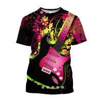 2023 3D Music Piano Notes Guitar Printed T-shirts Hip Hop New In Premium Comfort T Shirt For Men Hippie Drip Clothes T-shirty