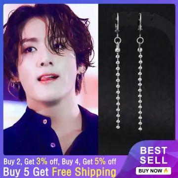 Jungkook Golden Earrings ✨🤍 Pendants are interchangeable so enjoy mix... |  TikTok