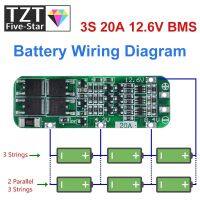 【YF】❡  3S 20A Lithium Battery 18650 Charger PCB Protection Board Motor 12.6V Cell Module 64x20x3.4mm