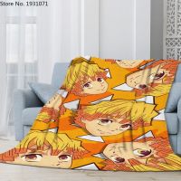 Demon Slayer 3D Flannel Blanket Devils Blade Anime Thin Blanket Flannel Portable Home Travel Office Blanket 05