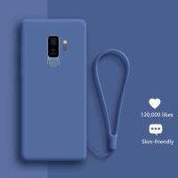 เคส Samsung s9 plus Case ฝาหลังโทรศัพท์บางเฉียบกันฝุ่นซิลิโคนเหลวเรียบ Flocking เคสป้องกัน