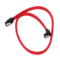 50CM SATA 3.0 III SATA3 7pin Data Cable Right Angle 6Gb/s SSD Cables HDD Hard Disk Data Cord with Nylon Sleeved