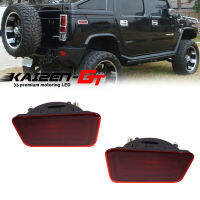 Reded Lens Car Rear Bumper Reflector Tail Light Cover Housings Kit For 2005-2009 Hummer H2, No BulbSocket Car Accessories