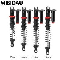 MIBIDAO 90mm/100mm/110mm/120mm Metal Aluminum Piggyback Shock Absorber for 1/10 RC Crawler Truck Axial SCX10 90046 RC Car Parts