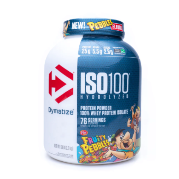 DYMATIZE NUTRITION ISO100 PROTEIN ISOLATE 5 LBS FRUITY PEBBLE FLAVOR