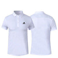 ADIDASeˉ  สำหรับบุรุษแบบใหม่เสื้อกอล์ฟกางเกงเล่นกอล์ฟลำลองแขนสั้นเสื้อยืดเสื้อโปโลผู้ชายฤดูร้อน