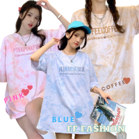 FF.fashion -?เสื้อOVERSIZE? มัดย้อมคอกลม งานปักลายหินอ่อน อกถึง46นิ้ว มีพร้อมส่ง3สี? #PBC