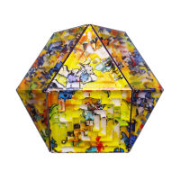 3D Maze Cube Inligent Toy Labyrinth Ball Toy Maze Ball Games Learning Educational Toy Gift - Tetrahedron Art Colorful L