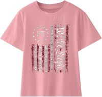 Short Sleeve Independence Day Kid Toddler Shirts 4th of July 3D Printed Tees Boys Girls Novelty Fashion Short Sleeve T Shirts (Pink, 3-4 Years)