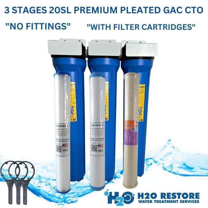 Water Filter 3 Stages Premium City Water For Whole House With Washable 