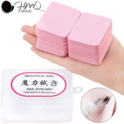 【LZ】✢❂  180/540Pc Lint Free Eyelash Extension Glue Remover Adhesive Wipes Lash Glue Cleaning Cotton Pad Nail Wipes Makeup Tool Wholesale