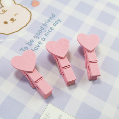 Photo Hanging Clips Scrapbooking Supplies Wooden Memo Holders Love-themed Clips Memo Clips Decorative Pegs