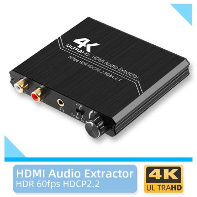 HDMI 2.0 Audio Extractor 4K 60Hz HDCP 2.2 HDR HDMI Splitter Audio Converter 4K HDMI to Optical TOSLINK SPDIF 5.1