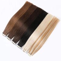 JF Human Hair Tape In Extensions Peruvian Natural Seamless Skin Weft 12-26" Black Brown Blonde PU Straight 100% Virgin Remy Hair