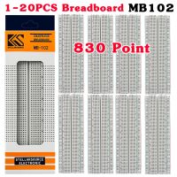 [ลวดอิเล็กทรอนิกส์ร้อน513] ◄ 1-20ชิ้นขนมปัง MB-102 830จุดบอร์ด PCB MB102ทดสอบ Nodemcu Raspberri PI 2 Lcd ความถี่สูง40pin สาย Dupont