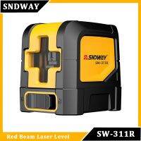 เลเซอร์วัดระดับ2เส้นของ SNDWAY SW ลำแสงสีแดง311R อุปกรณ์แนวตั้งแนวนอนแบบมืออาชีพเครื่องปูกระเบื้องตัวเอง