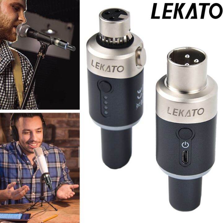 Lekato Wireless Microphone Transmitter Receiver 5.8Ghz Bluetooth Guitar