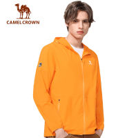 Camel Crown เสื้อแจ็กเก็ตกันลม,เสื้อกันลมน้ำหนักเบาสำหรับผู้ชายใส่กลางแจ้ง