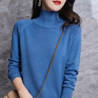 【CW】 Women  39;s Wool Sweater Fall/Winter New Neck Loose Knit Pullover To Keep Warm Color Knitting Fashion All Match