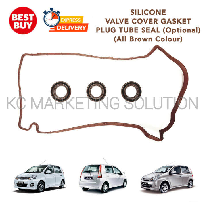 Silicone Valve Cover Gasket & Plug Seal Viva 660 850 1.0 / Myvi 1.0