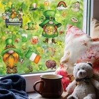 【CC】☃  85pcs St Patricks Day Decorations Window Clings Gnome Irish Wall Stickers for Kids School Supplies Y5GB