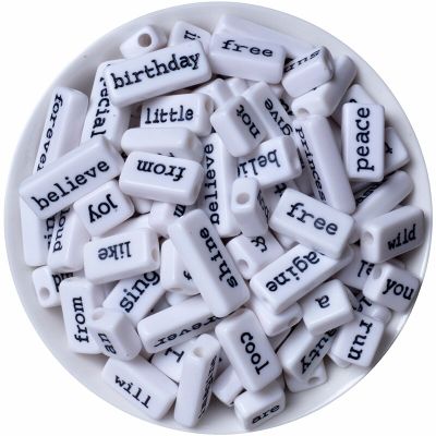 Random Acrylic Letter English Words Spacer Beads For Jewelry Making Handmade Diy Bracelet Necklace Childrens Teaching DIY accessories and others
