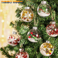 [Timmo House] ลูกบอลคริสต์มาสใสเติมลูกบอลแขวน DIY จี้ต้นคริสต์มาส Creative Christmas Birthday Party Decoration