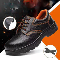 ??PU Safety shoes รองเท้านิรภัย แก๊งต่ํา กันลื่น ระบายอากาศได้ รองเท้าทำงาน ทนต่อการเจาะ protective work shoes EU 39-44