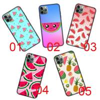 DB-426 Watermelon Fruit Black ซิลิโคน เคสโทรศัพท์ ปก หรับ Samsung Galaxy S21 FE S22 G60 G9 Moto G10 S20 Ultra E32 G50 G30 G60S G20 S23 G40 Lite Power Plus Play