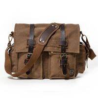 GenuineCanvasSingle ShoulderEuropean and American Style MessengerMens CasualBackpackTravel Bag