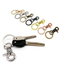 5pcs rotating lobster pendant keyring leather bag handbag wallet shoulder strap belt buckle clip button dog