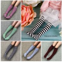 1 Pair 1/6 Stripe Socks for Doll Stocking Clothes Accessories Children Girl DIY Christmas Gift Dollhouse Decoration Toys New