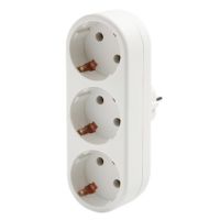 3 Compartment 16A 250V EU Socket Multiple Plug Socket Standard Socket German Strip European Plug Adapter Power Plug Electrical Circuitry  Parts