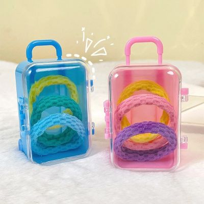 Mini Rolling Travel Suitcase Wedding Favors Box Desktop Trolley Movable Luggage Organizing Festival Cute Candy Boxs Decoration