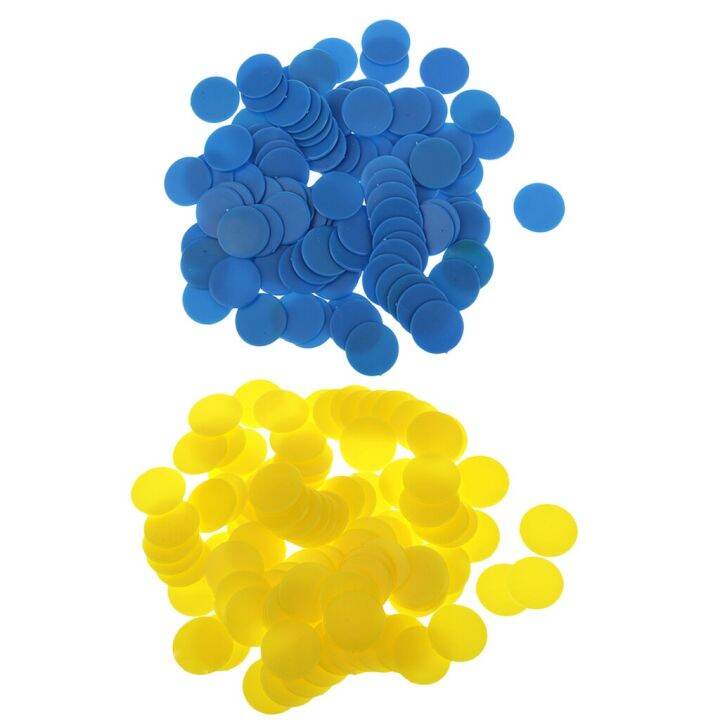 200x-plastic-counters-game-chip-currency-board-game-teaching-toy-yellow-blue