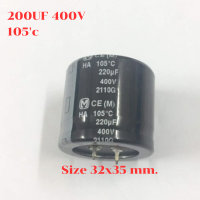 220UF 400V 105’c ขนาด32x35mm สีดำ capacitor ตัวเก็บประจุ คาปาซิเตอร์ อะไหล่อิเล็กทรอนิกส์ อะไหล่อิเล็คทรอนิกส์ C400V C220UF Capacitor400V Capacitor220UF