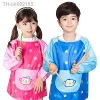 ☋✴✚ 0-12 Years Old Kids Boys Girls Waterproof Painting Children Apron Art Craft Long Sleeve Aprons Cartoon Baby Feeding Smock Bib