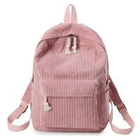 Women Backpack Corduroy Design School Backpacks For Teenage Girls School Bag Striped Rucksack Travel Bags Soulder Bag Mochila