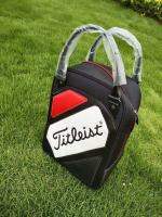 Titleist J. Lindeอัพโหลดกระเป๋าใส่รองเท้าจุได้เยอะทำจากไนลอนกอล์ฟใหม่กระเป๋าถือกันน้ำสำหรับผู้ชายและผู้หญิงกระเป๋าเก็บอุปกรณ์ตีกอล์ฟลวดลายโมเนียล์และสลักเกลียวไข่มุก