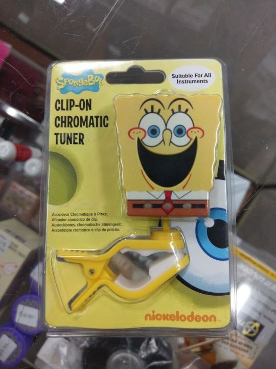 spongebob-squarepants-sbt01-guitar-tuner-จูนเนอร์-เครื่องตั้งสายกีตาร์-ที่ตั้งสาย-แบบหนีบ-ปรับหมุนได้-360-องศา-แถมฟรีถ่าน-ลิขสิทธิ์แท้