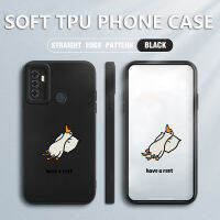 เคสoppoa53มาใหม่2023 Cartoon Duck TPU ซิลิโคนกรอบสี่เหลี่ยม ฝาหลังเรืองแสง แฟชั่น ตัวละคร โทรศัพท์มือถือ เคส