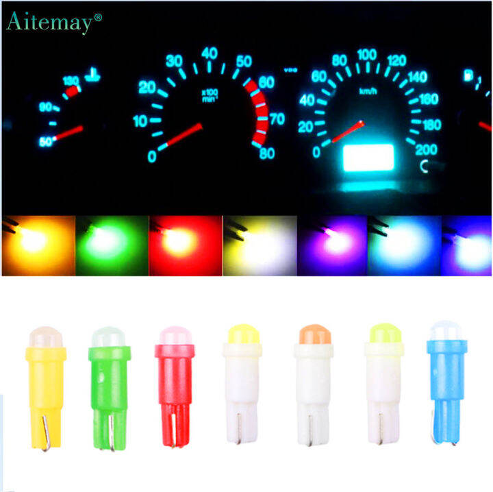 Aitemay Car Dashboard Led Light 10pcs T5 w1.2w w3w Dashboard Lights Car Interior Light Side