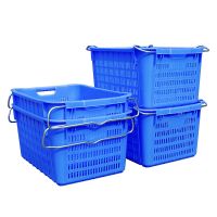 [COD] Thickened plastic basket vegetable supermarket fruit turnover hollowed out rectangular large logistics frame